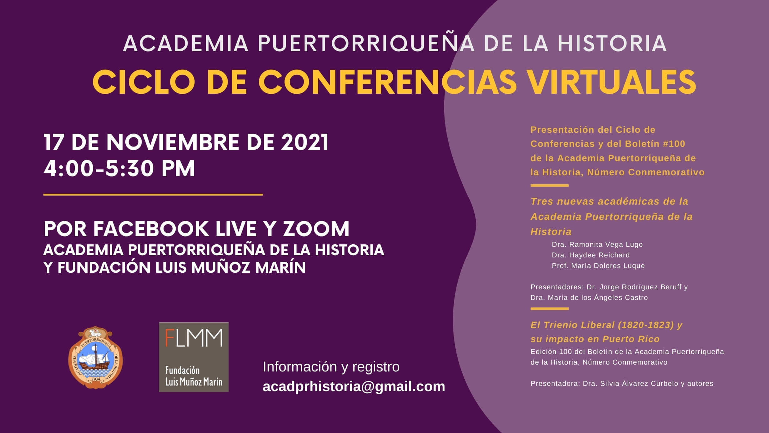 Ciclo de Conferencias Virtuales y Presentación del Boletín No. 100