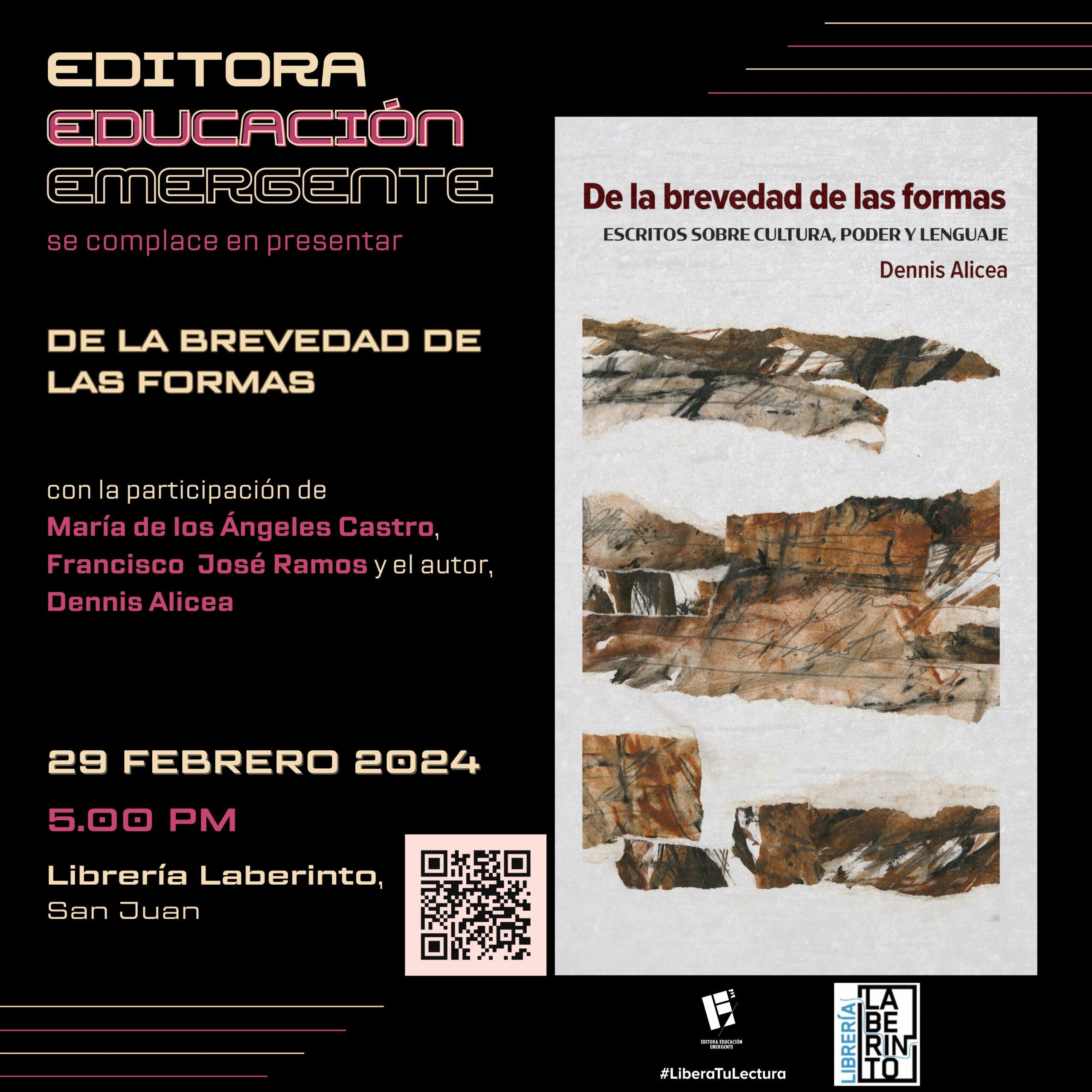 Presentación del libro “De la brevedad de las formas”